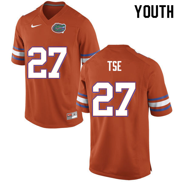 Youth #27 Joshua Tse Florida Gators College Football Jerseys Sale-Orange